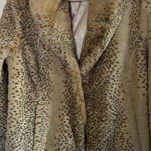 Mossimo Supply Co. Tan Spotted Teddy Jacket